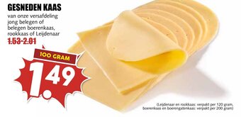 De Boerenschuur GESNEDEN KAAS 100g aanbieding