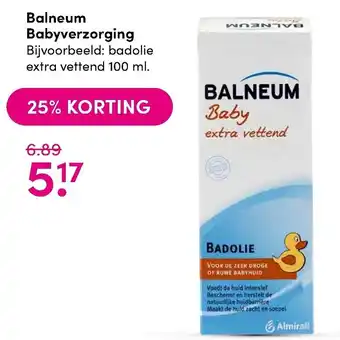 DA Balneum Babyverzorging aanbieding