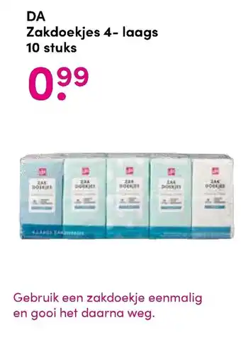 DA Da Zakdoekjes 4- laags 10 stuks aanbieding