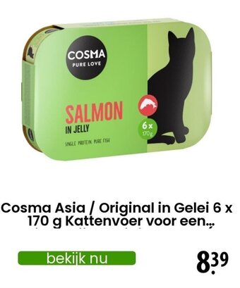 Zooplus Cosma Asia / Original in Gelei 6x170 g Kattenvoer aanbieding