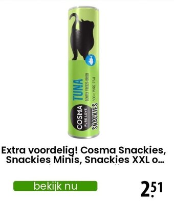 Zooplus Cosma Snackies, Snackies Minis, Snackies XX aanbieding