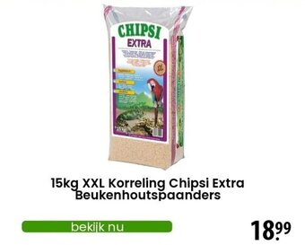 Zooplus 15kg XXL Korreling Chipsi Extra Beukenhoutspaanders aanbieding
