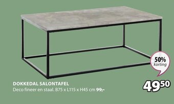 Jysk DOKKEDAL SALONTAFEL aanbieding