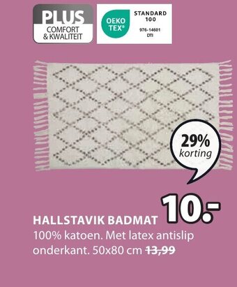 Jysk HALLSTAVIK BADMAT 50x80 cm aanbieding