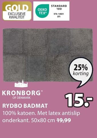 Jysk KRONBORG RYDBO BADMAT aanbieding