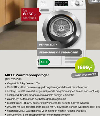 EP Beerepoot MIELE Warmtepompdroger (TEL 795 WP) aanbieding