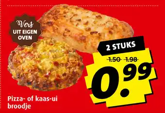 Boni Pizza- of kaas-uien broodje 2st aanbieding