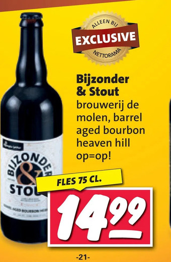 Nettorama Bijzonder & stout brouwerij de molen, barrel aged bourbon heaven hill aanbieding