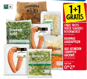 Jan Linders Onze trots verse slagersrookworst, kruimige aardappelen aanbieding