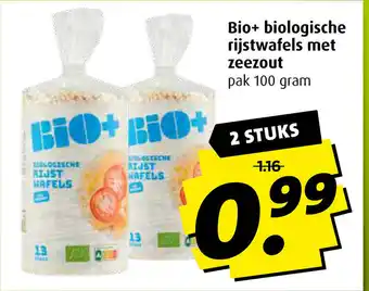 Boni Bio+ Biologische rijstwafels met zeezout 100g aanbieding