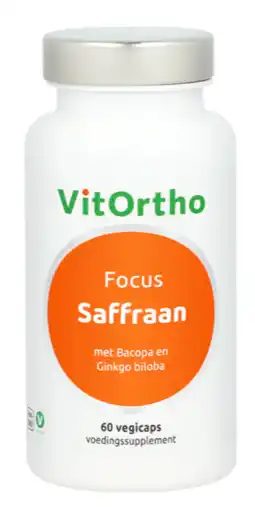 De Online Drogist Vitortho saffraan focus capsules 60cp aanbieding