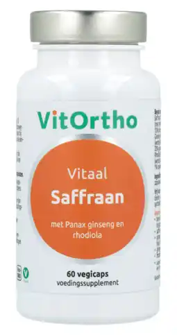 De Online Drogist Vitortho saffraan vitaal capsules 60cp aanbieding