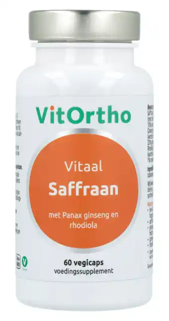 De Online Drogist Vitortho saffraan vitaal capsules 60cp aanbieding