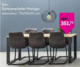 Leen Bakker Eetkamertafel Malaga aanbieding