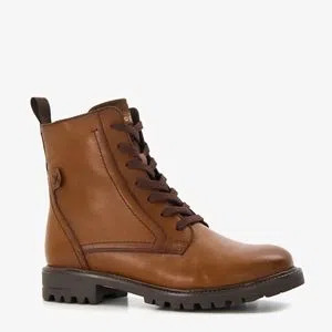 Scapino Bugatti leren dames veterboots cognac aanbieding