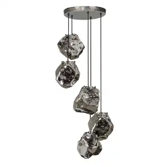 fonQ Moos rocky hanglamp 5-lichts - chrome aanbieding