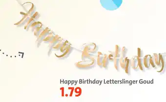 Bruna Happy Birthday Letterslinger Goud aanbieding