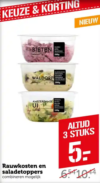 Coop Rauwkosten en saladetoppers aanbieding