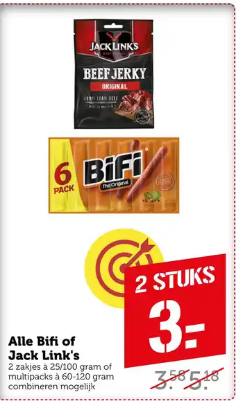 Coop Alle Bifi of Jack Link's k's aanbieding