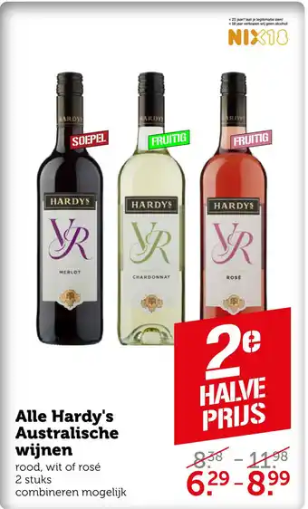 Coop Alle Hardy's Australische wijnen aanbieding