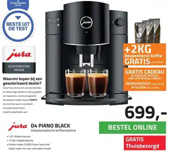 Obbink jura D4 Piano Black volautomatische koffiemachine aanbieding