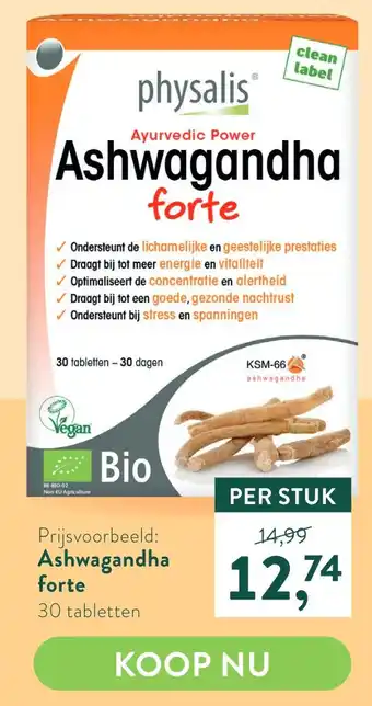 Holland & Barrett Ashwagandha forte aanbieding