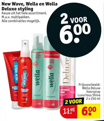 Kruidvat New Wave, Wella en Wella Deluxe styling aanbieding