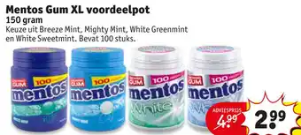 Kruidvat Mentos Gum XL voordeelpot aanbieding