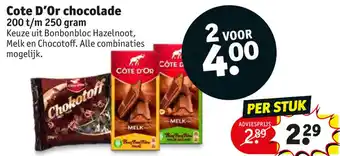 Kruidvat Cote D'Or chocolade aanbieding