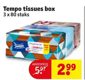 Kruidvat Tempo tissues box aanbieding