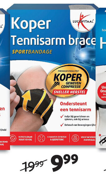 Lucovitaal Koper Tennisarm brace aanbieding