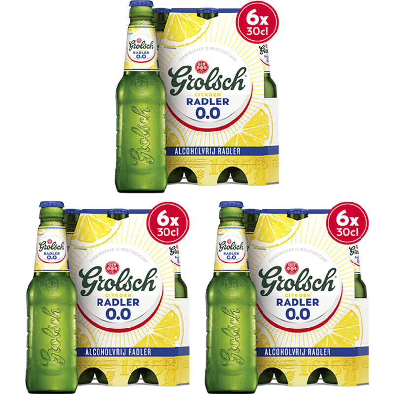 Grolsch radler 0.0 bier voordeelpakket aanbieding bij Albert Heijn