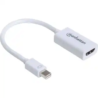 Conrad Manhattan 151399 mini-displayport adapter [1x mini-displayport stekker - 1x hdmi-bus] wit 12.00 cm aanbieding