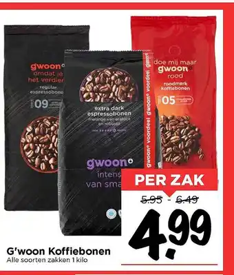 Vomar Voordeelmarkt G'woon Koffiebonen aanbieding