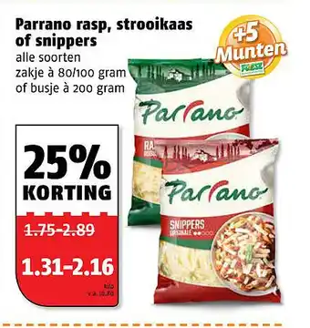 Poiesz Parrano rasp, strooikaas of snippers alle soorten aanbieding