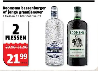 Poiesz Boomsma beerenburger of jonge graanjenever 1liter aanbieding