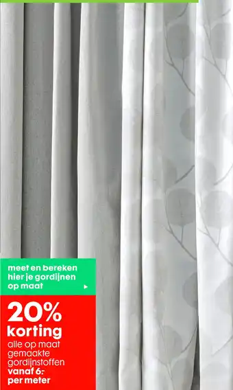 HEMA alle op maat gemaakte gordijnstoffen aanbieding