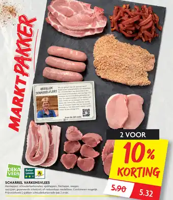 Dekamarkt Sharrel varkensvlees aanbieding