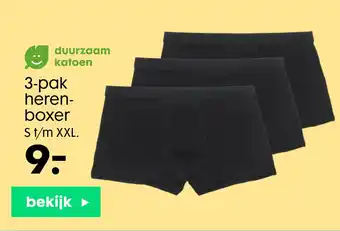 HEMA 3-pak herenboxer aanbieding