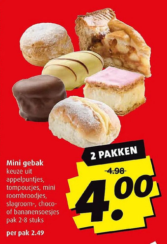 Boni Mini gebak aanbieding