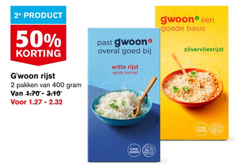 Hoogvliet G'woon rijst aanbieding