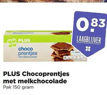 PLUS Plus Chocoprentjes Met Melkchocolade 150g aanbieding