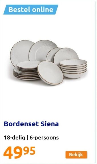 Action Bordenset Siena 18-delig 6-persoons aanbieding