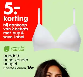 HEMA padded beha zonder beugel aanbieding