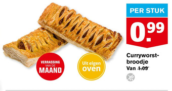 Hoogvliet Curryworstbroodje aanbieding