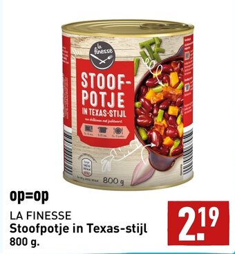 ALDI LA FINESSE Stoofpotje in Texas-stijl 800g aanbieding