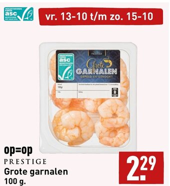 ALDI PRESTIGE Grote garnalen 100 g. aanbieding