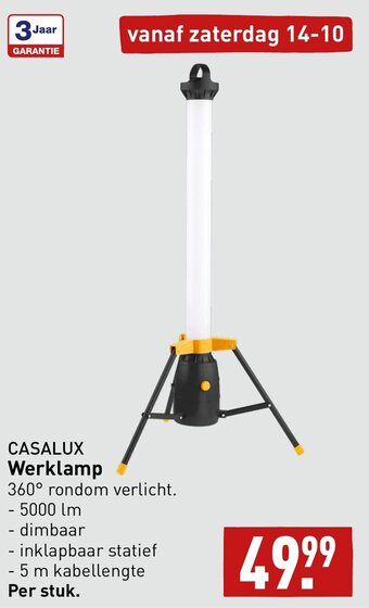 ALDI CASALUX Werklamp aanbieding