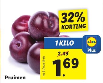 Lidl Pruimen 1kilo aanbieding