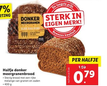 Lidl Halfje donker meergranenbrood 400g aanbieding